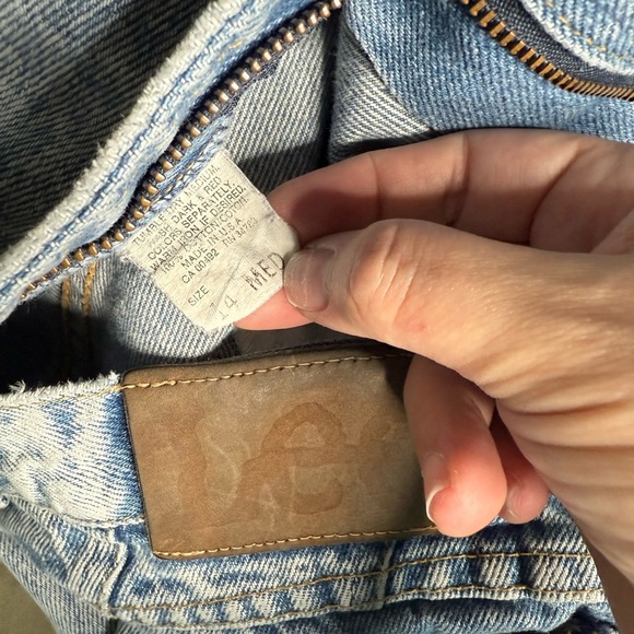 Vtg LEE Acid Wash Jeans Size 14 Medium High Rise Tapered Fit 80s/90s Y2K RARE - Picture 6 of 14